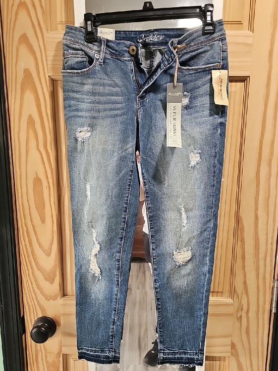 American Rag Denim - NWT American Rag Distressed Super Skinny Mid-Rise Jeans - Blue Wash